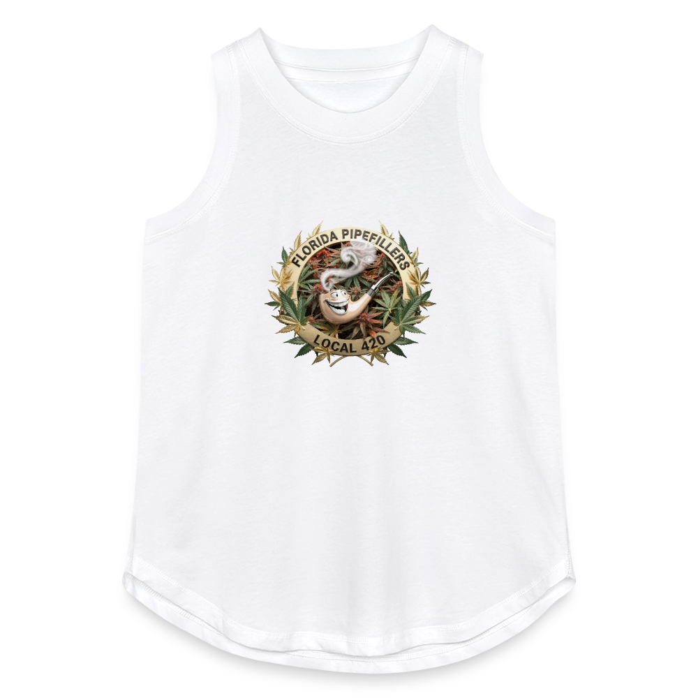 FLORIDA PIPEFILLERS LOCAL 420 Women's Relaxed Tank Top - white