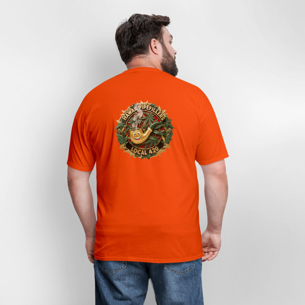 HAWAII PIPEFILLERS LOCAL 420 F/B DESIGN Men's T-Shirt - orange