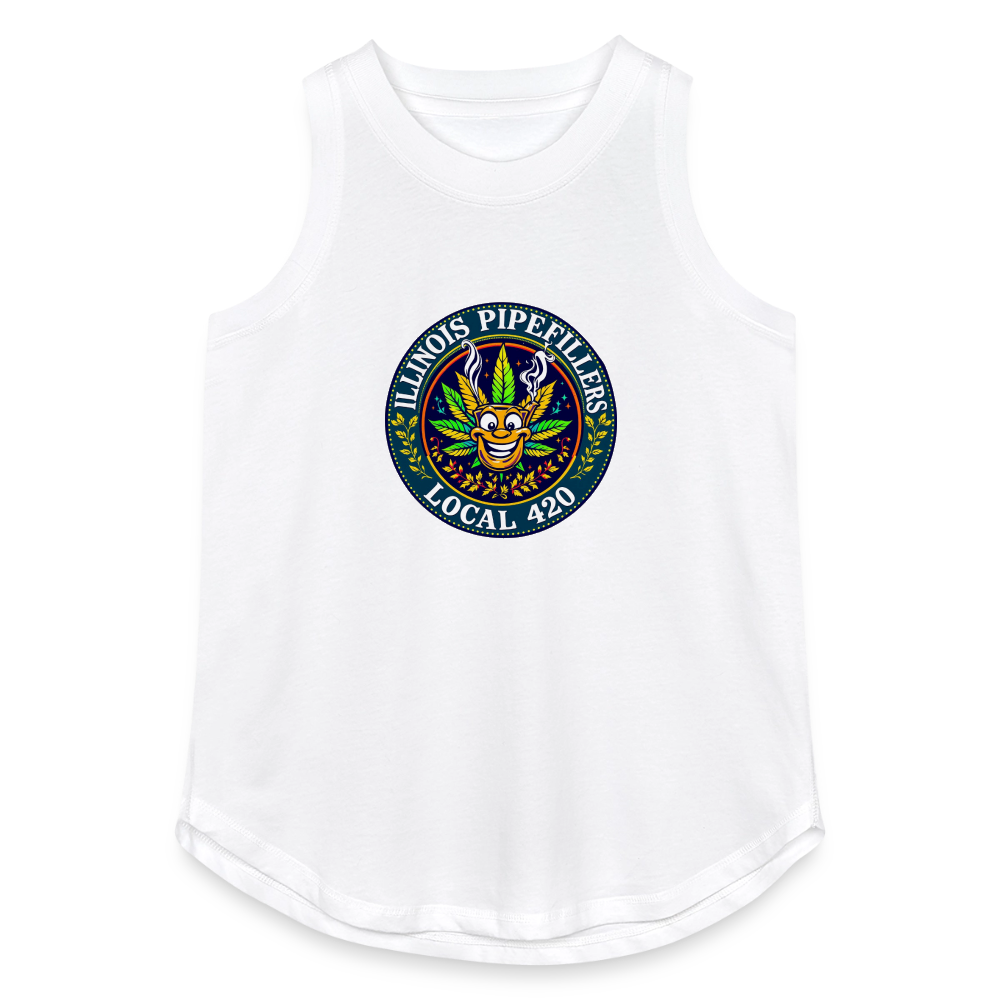 ILLINOIS PIPEFILLERS LOCAL 420 Women's Relaxed Tank Top - white