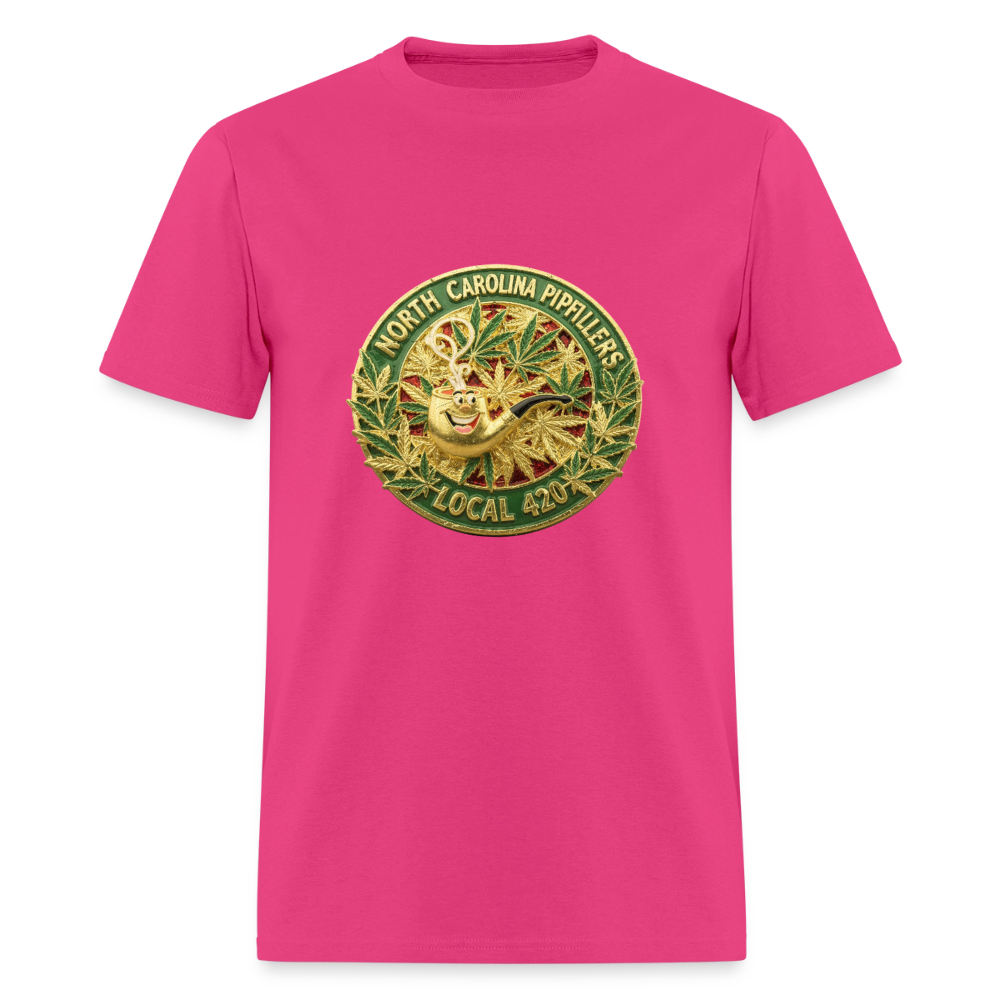 NORTH CAROLINA  PIPEFILLERS LOCAL 420 Men's T-Shirt - fuchsia