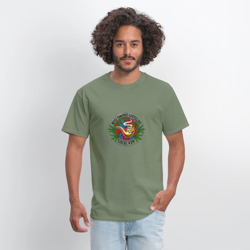 WEST VIRGINIA PIPEFILLERS LOCAL 420 F/B DESIGN Men's T-Shirt - military green