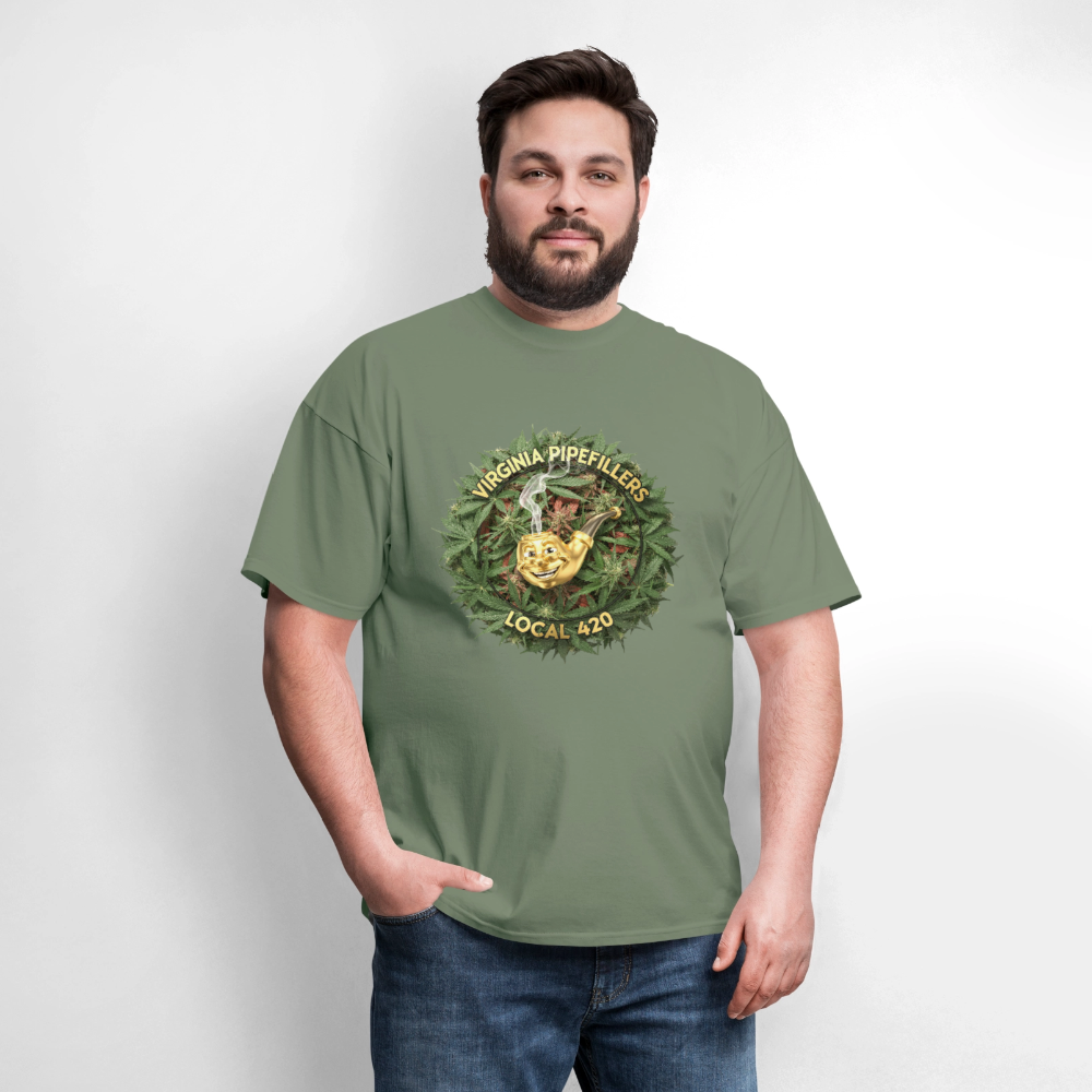 VIRGINIA PIPEFILLERS LOCAL 420 Men's T-Shirt - military green