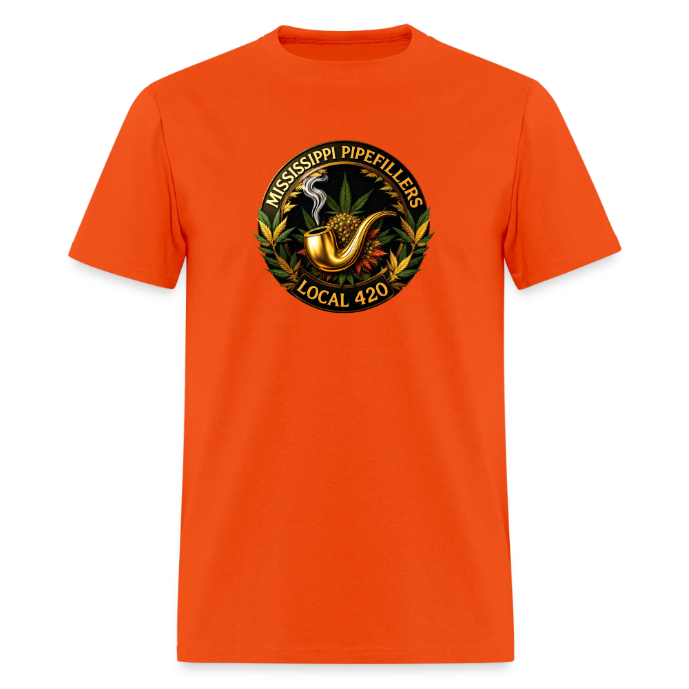 MISSISSIPPI PIPEFILLERS LOCAL 420 Men's T-Shirt - orange