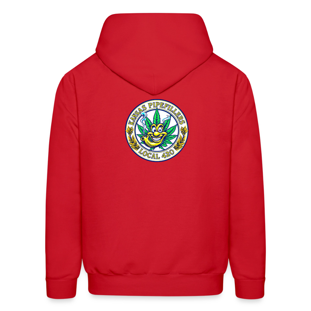 KANSAS PIPEFILLERS LOCAL 420 F/B DESIGNS  Men's Hoodie - red
