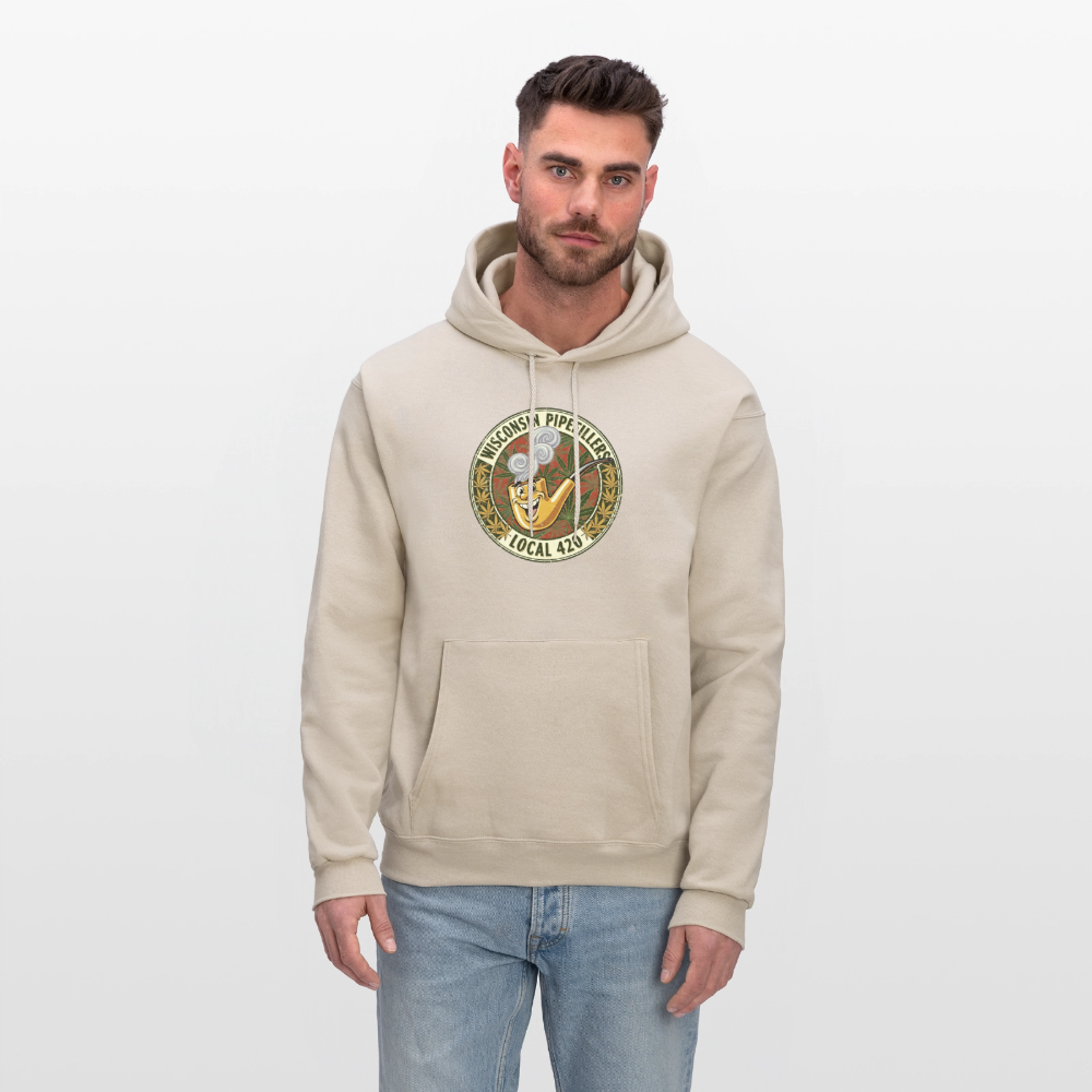 WISCONSIN PIPEFILLERS LOCL 420 F/B DESIGN Men's Hoodie - Sand