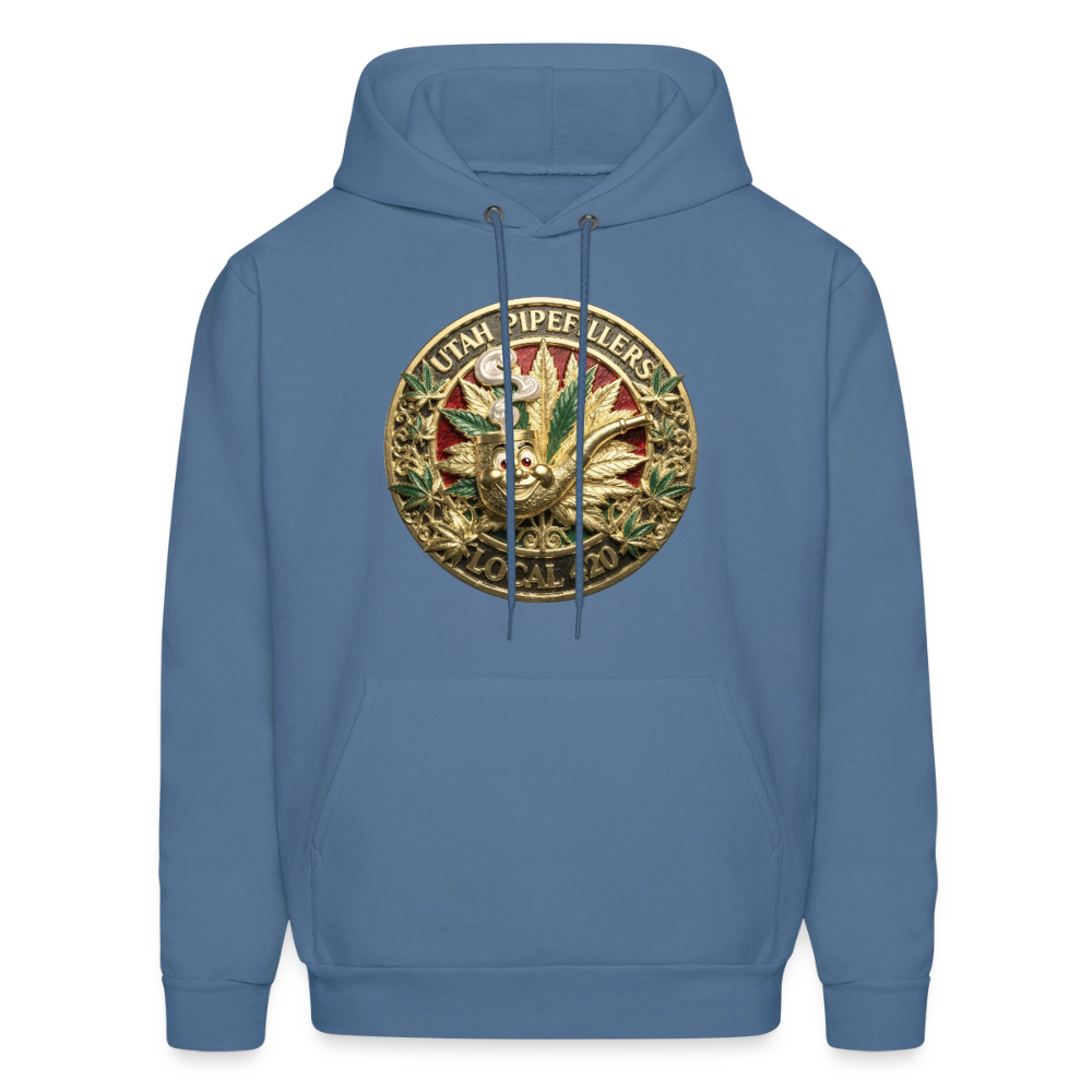 UTAH PIPEFILLERS LOCAL 420 Men's  Hoodie - denim blue