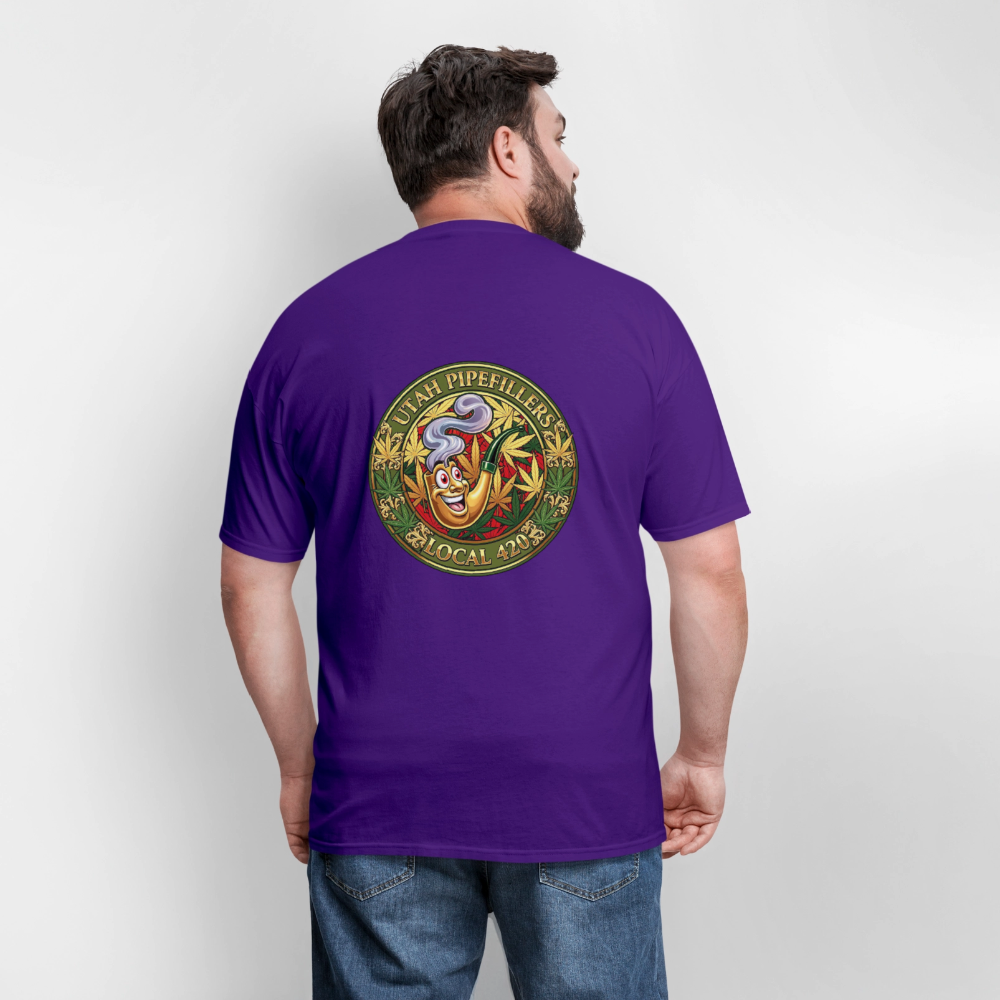 UTAH PIPEFILLERS LOCAL 420 F/B DESIGN Men's T-Shirt - purple
