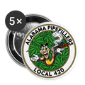 ALABAMA PIPEFILLERS LOCAL 420 Union Buttons small 1'' (5-pack) - white