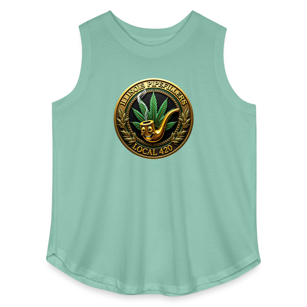ILLINOIS PIPEFILLERS LOCAL 420 Women's Curvy Relaxed Tank Top - saltwater