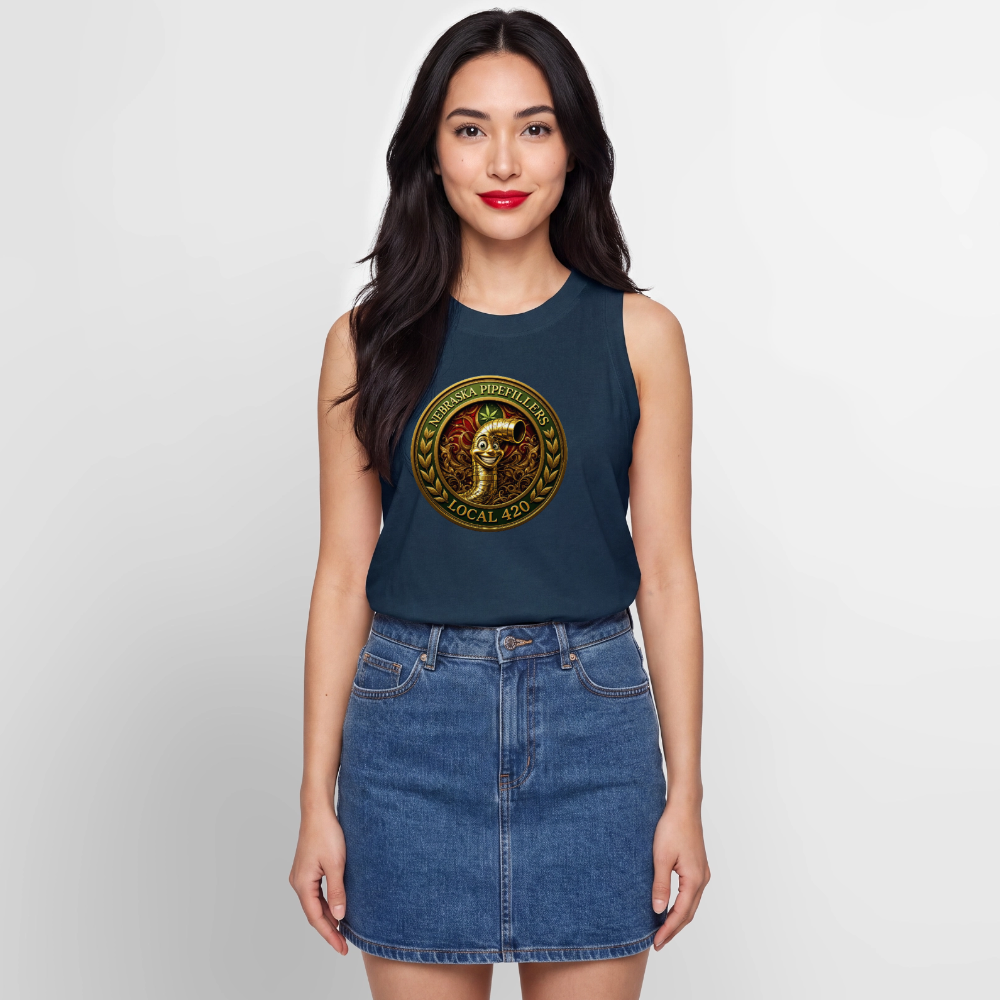 NEBRASKA PIPEFILLERS LOCAL 420 Women's Relaxed Tank Top - denim