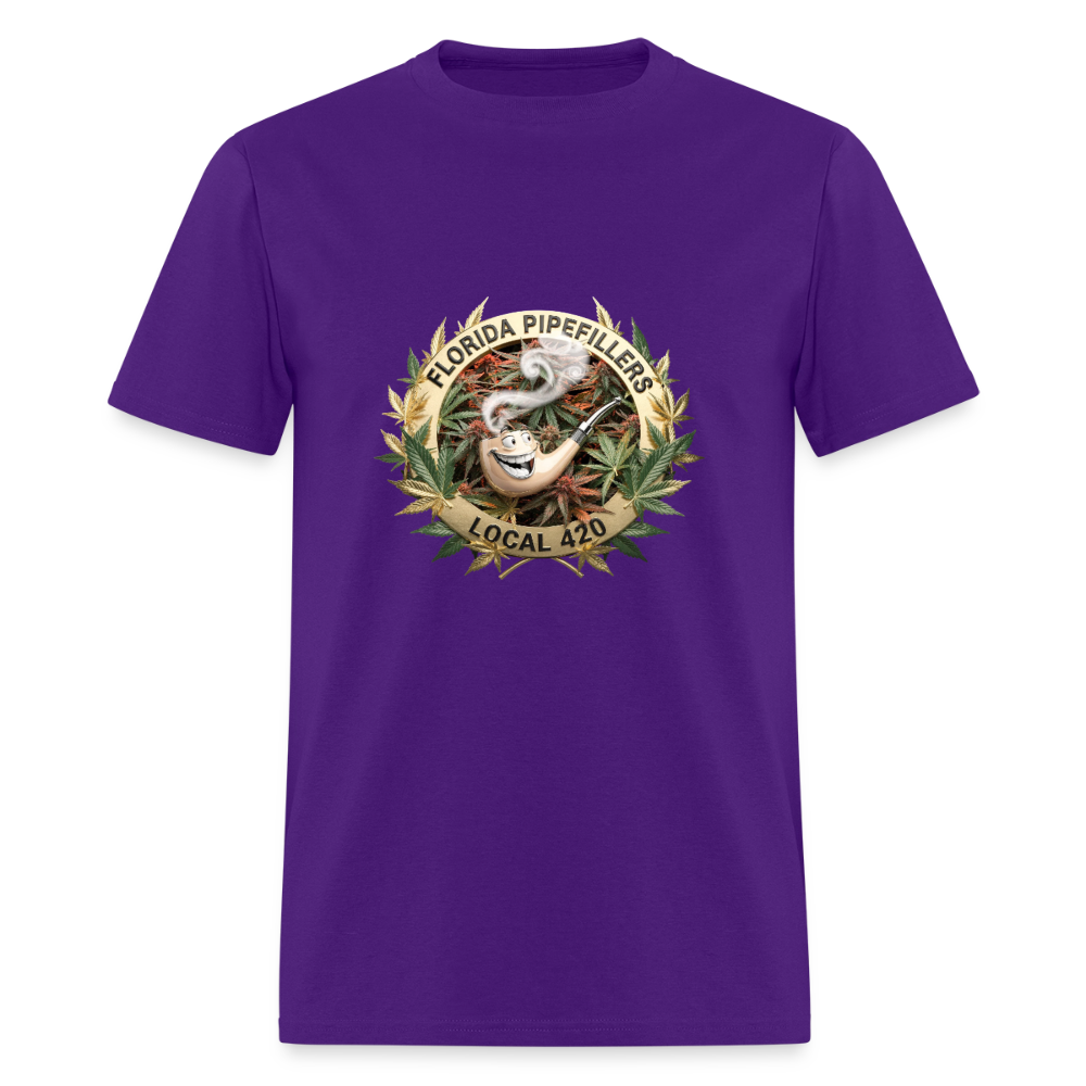 FLORIDA PIPEFILLERS LOCAL 420 Men's T-Shirt - purple