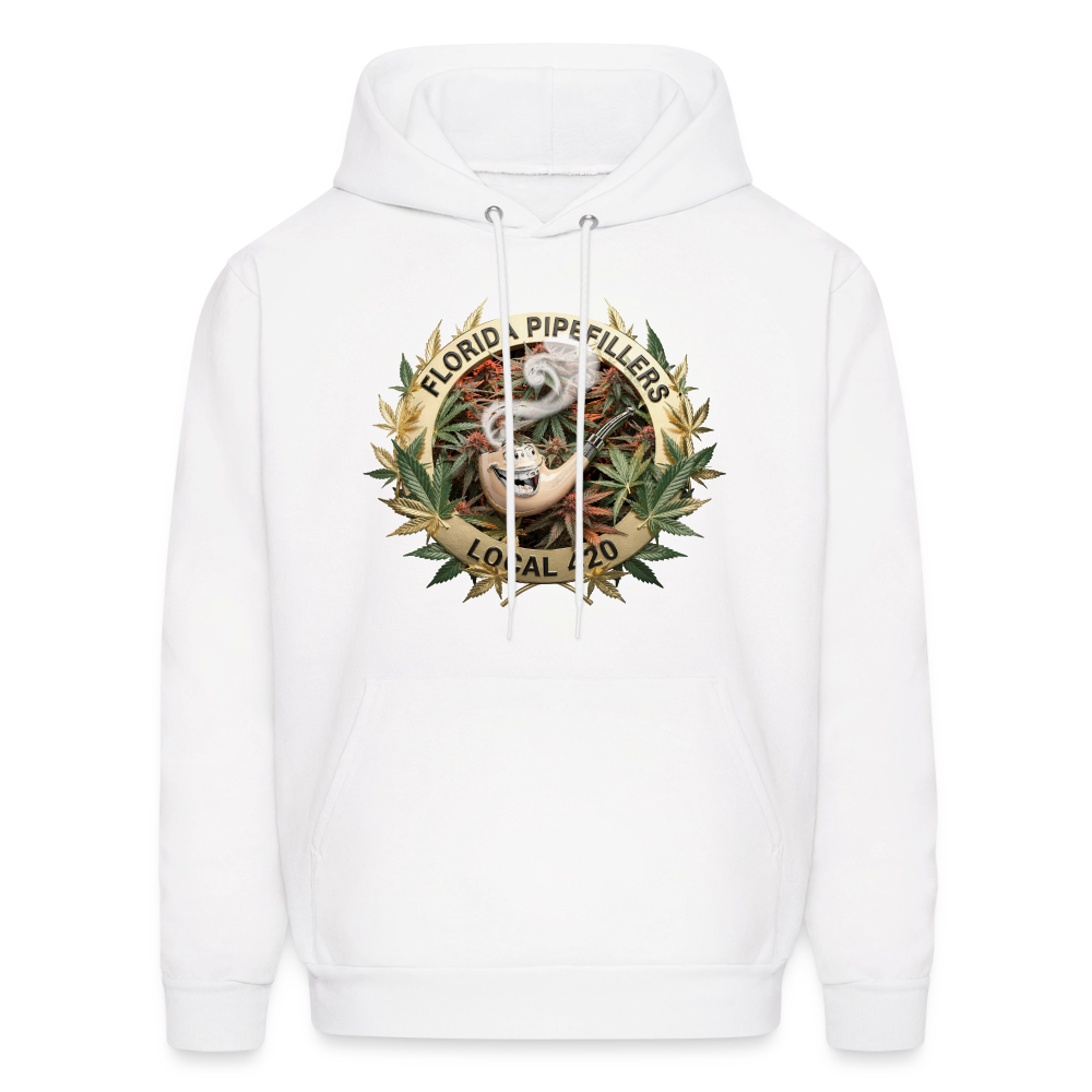 FLORIDA PIPEFILLERS LOCAL 420 Men's Hoodie - white