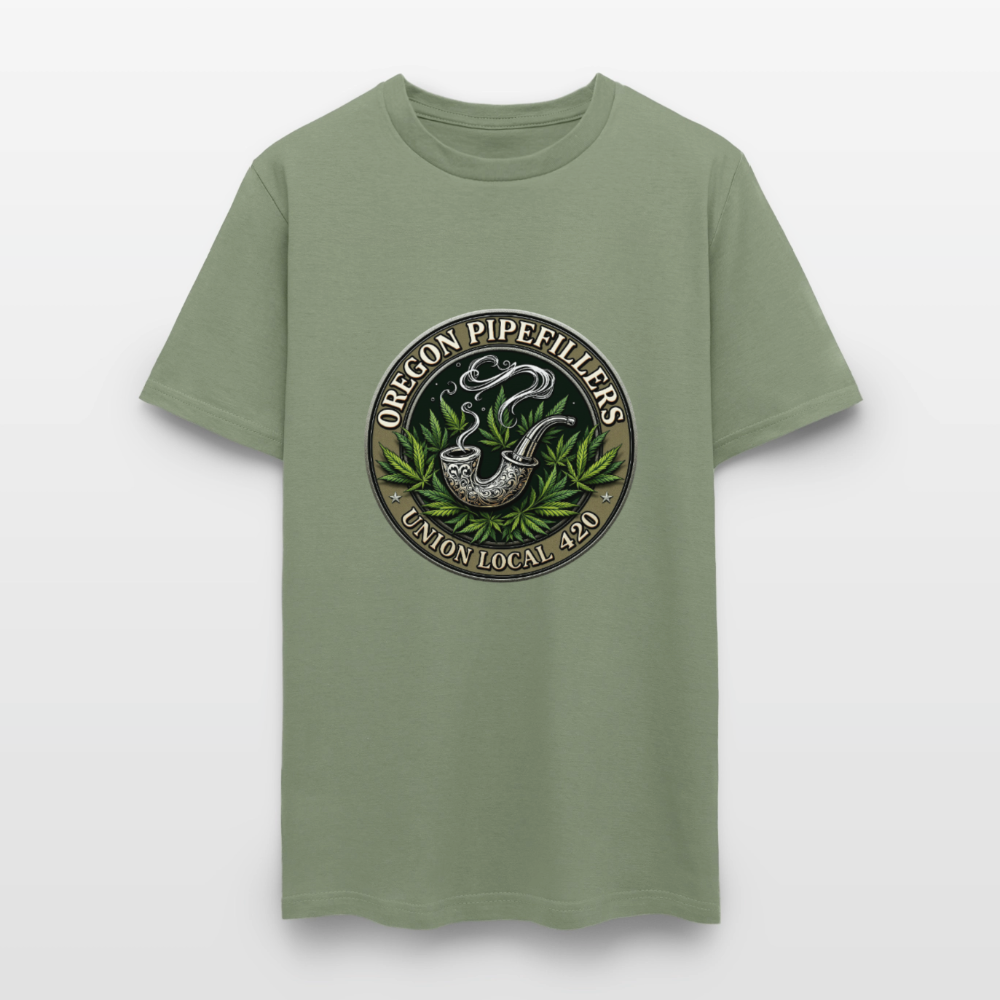OREGON PIPEFILLERS UNION LOCAL 420 Men's T-Shirt - military green
