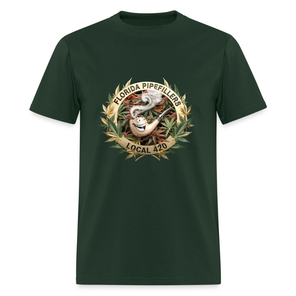 FLORIDA PIPEFILLERS LOCAL 420 F/B DESIGN Men's T-Shirt - forest green