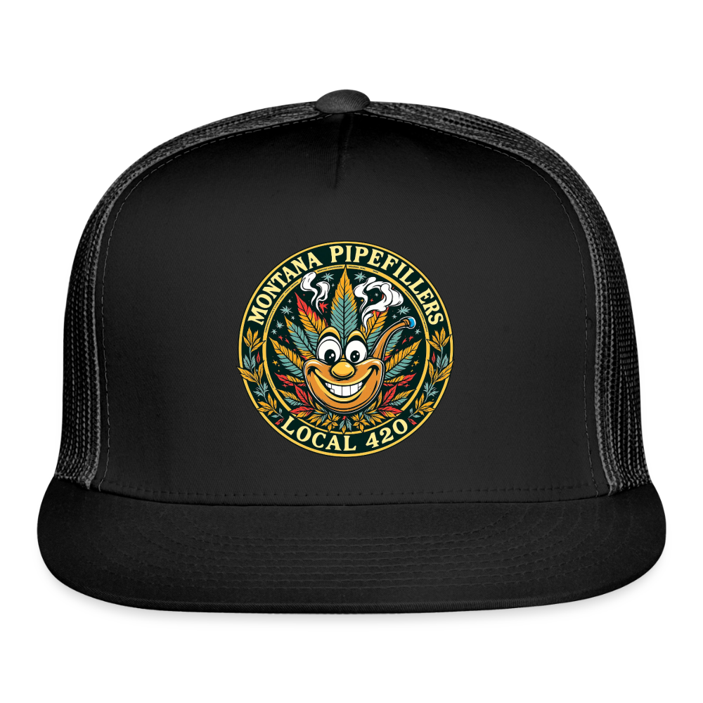 MONTANA PIPEFILLERS LOCAL 420 Trucker Hat - black/black