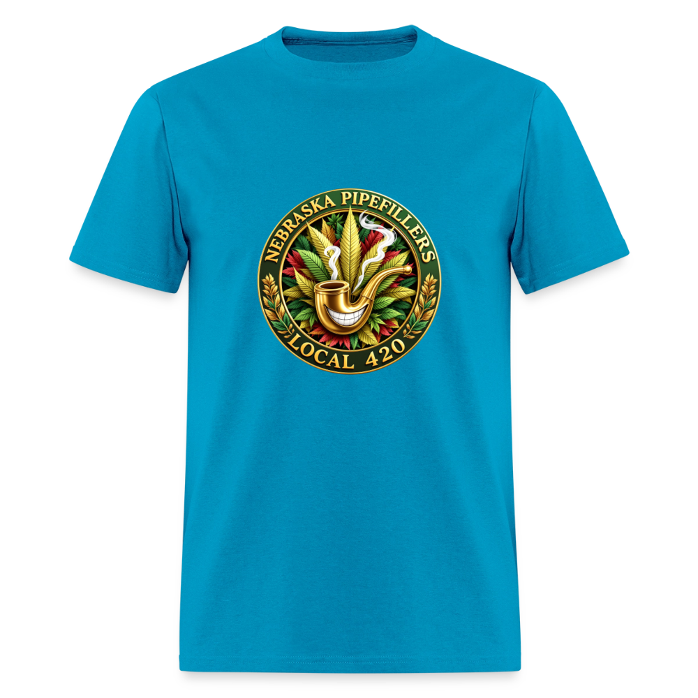 NEBRASKA PIPEFILLERS LOCAL 420 Men's T-Shirt - turquoise