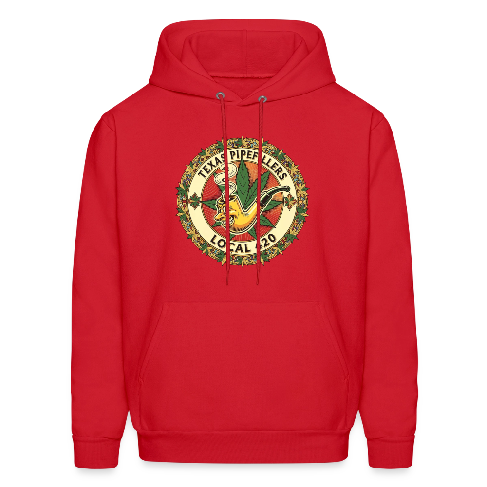 TEXAS PIPEFILLERS LOCAL 420  Men's Hoodie Hoodie - red