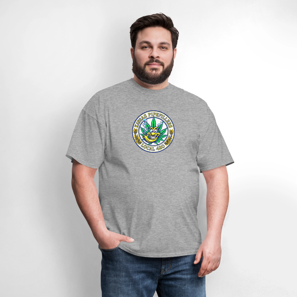KANSAS PIPEFILLERS LOCAL 420 Men's T-Shirt - heather gray