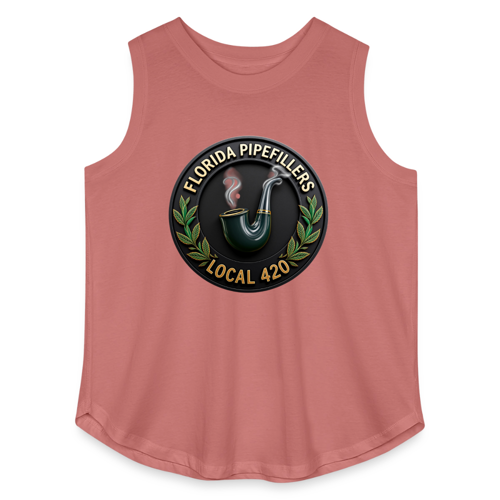 FLORIDA PIPEFILLERS LOCAL 420 Women's Curvy Relaxed Tank Top - mauve