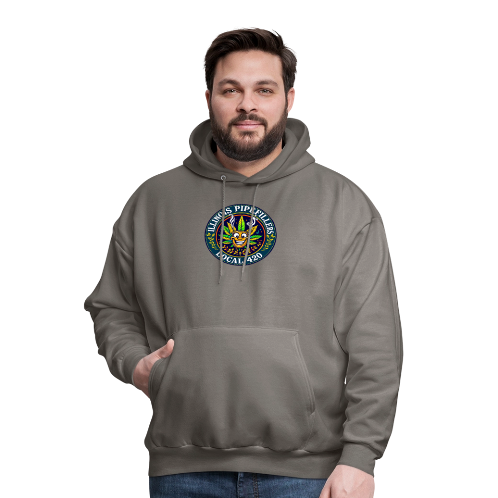 ILLINOIS PIPEFILLERS LOCAL 420 Men's Hoodie - asphalt gray