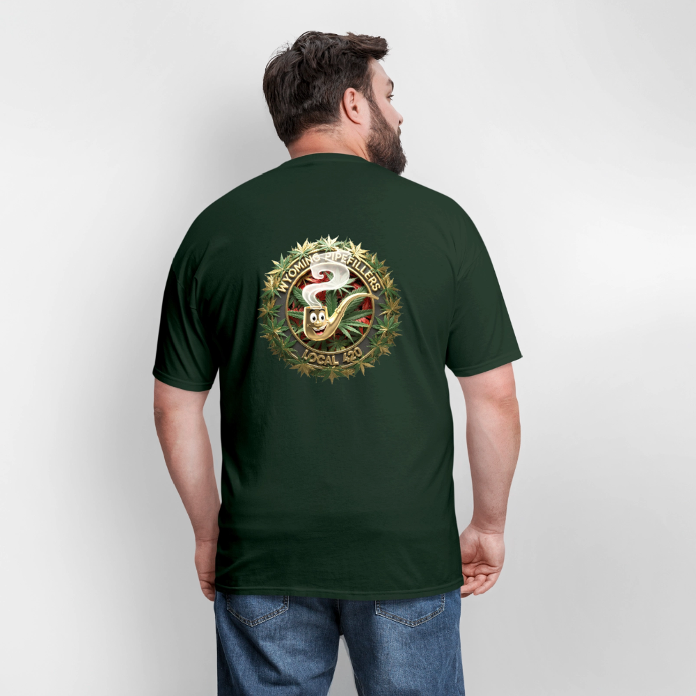 WYOMING PIPEFILLERS LOCAL 420 F/B DESIGN Men's Hoodie - forest green