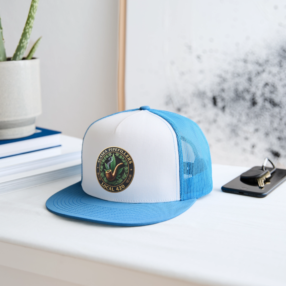 ALASKA PIPEFILLERS LOCAL 420 Trucker Hat - white/blue