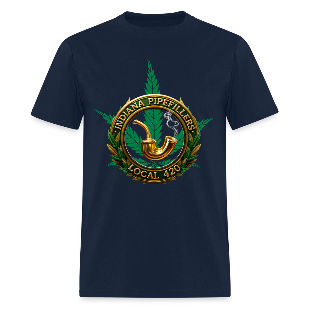 INDIANA PIPEFILLERS LOCAL 420 Men's T-Shirt - navy