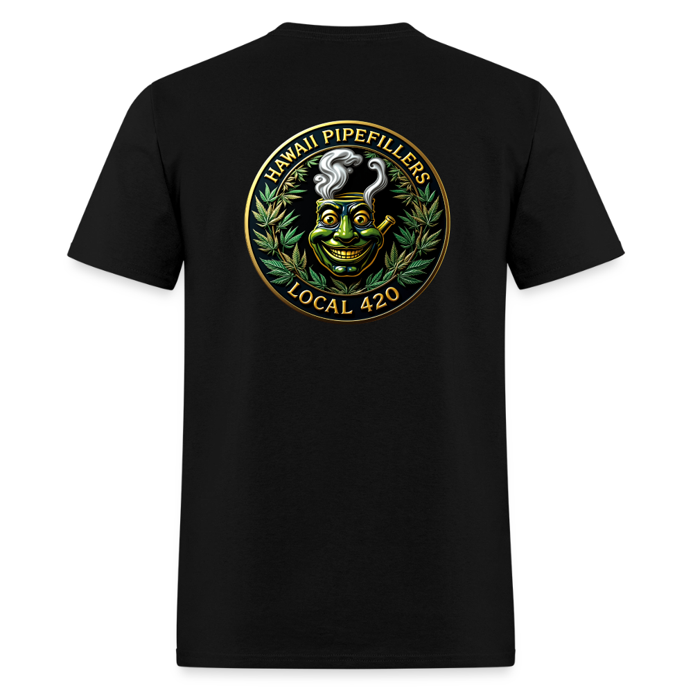 HAWAII PIPEFILLERS LOCAL 420 F/B DESIGN  Men's T-Shirt - black