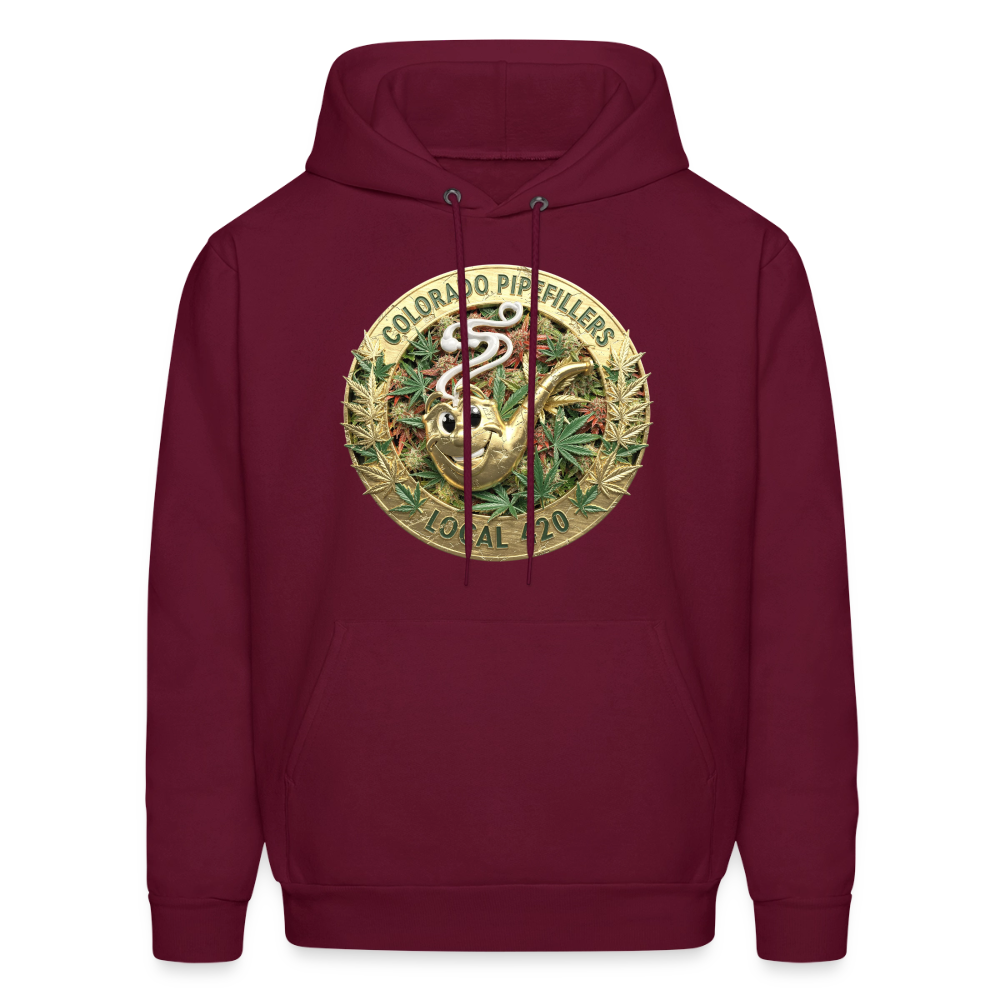 COLORADO PIPEFILLERS LOCAL 420 Men's Hoodie - burgundy