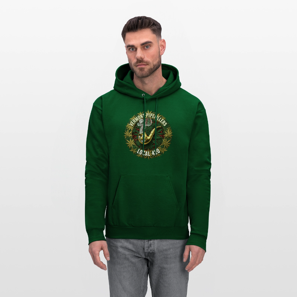 VERMONT PIPEFILLERS LOCAL 420  F/B DESIGN Men's  Hoodie - forest green