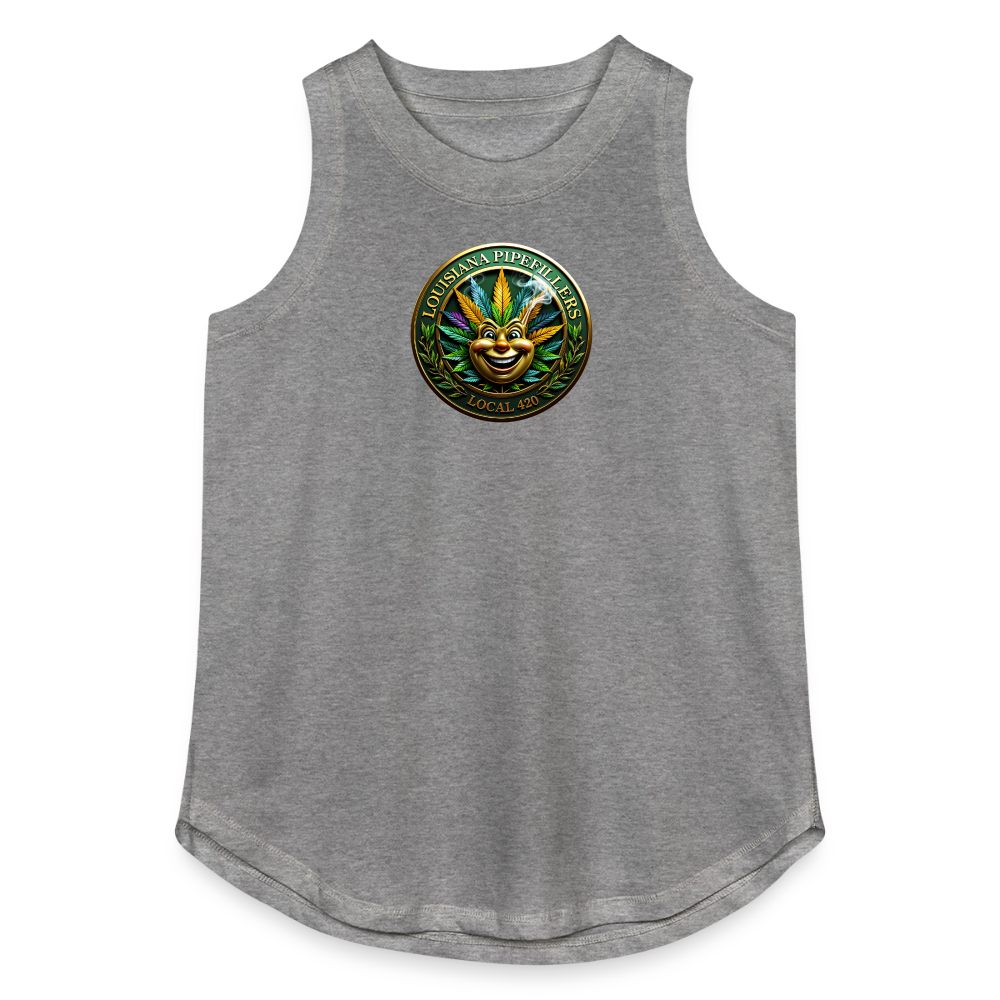 LOUISIANA PIPEFILLERS LOCAL 420 Women's Relaxed Tank Top - granite heather 