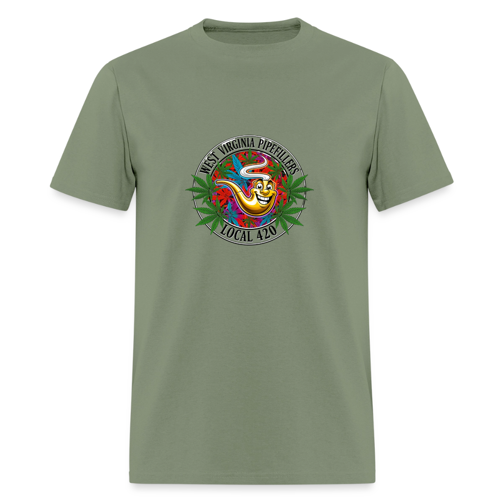 WEST VIRGINIA PIPEFILLERS LOCAL 420 F/B DESIGN Men's T-Shirt - military green