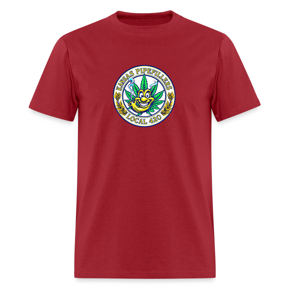 KANSAS PIPEFILLERS LOCAL 420 F/B DESIGNS Men's T-Shirt - true red