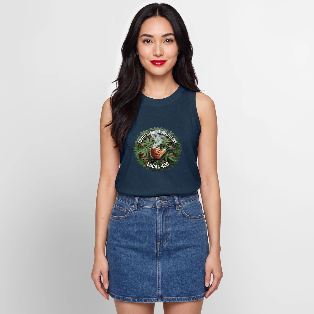 SOUTH CAROLINIA PIPEFILLERS LOCAL 420 Women's Relaxed Tank Top - denim