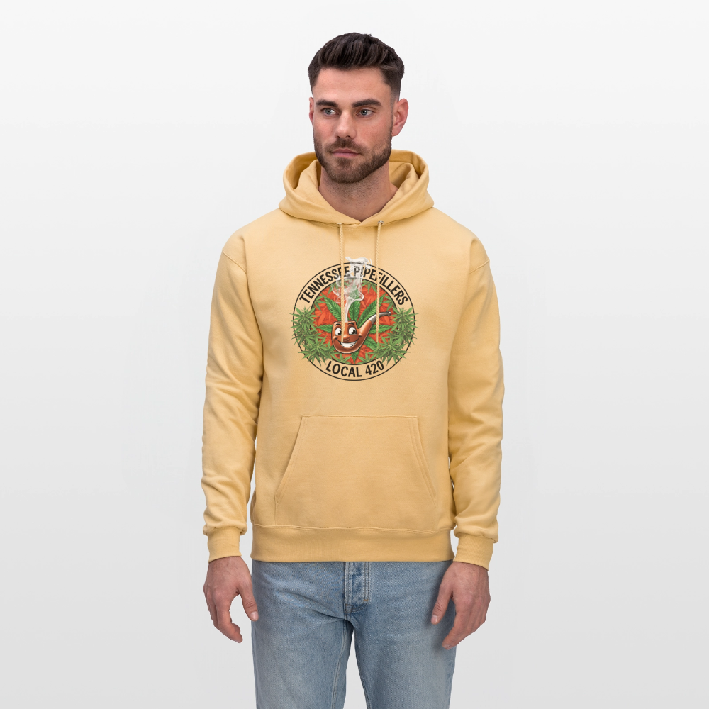 TENNESSEE PIPEFILLERS LOCAL 420 Men's Hoodie - light gold 