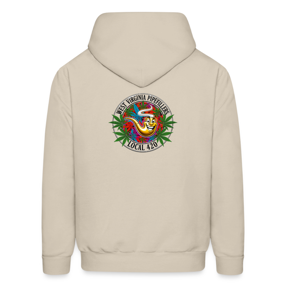 WEST VIRGINIA PIPEFILLERS LOCAL 420 F/B DESIGN  Men's  Hoodie - Sand