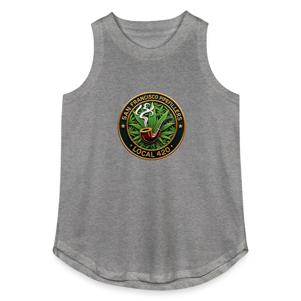 SAN FRANCISCO PIPEFILLERS LOCAL 420 Women's Relaxed Tank Top - granite heather 
