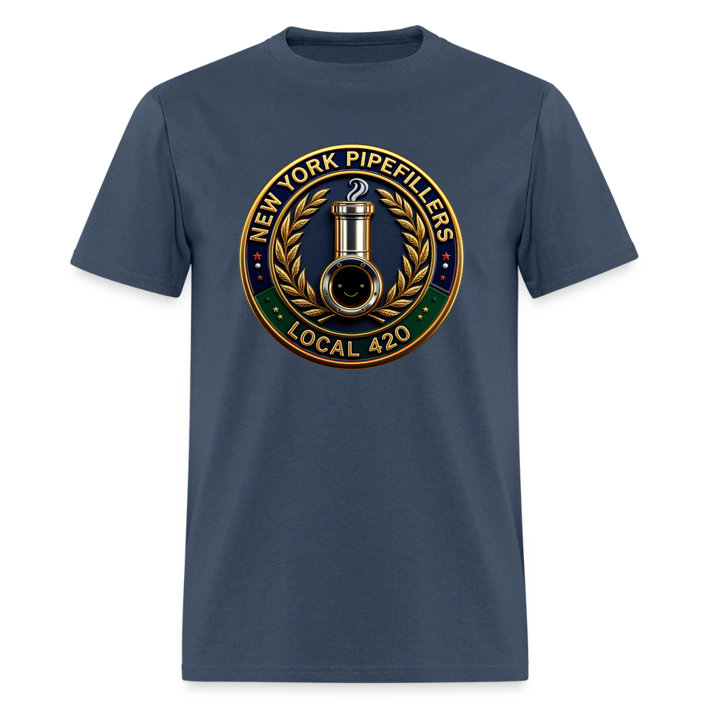 NEW YORK PIPEFILLERS LOCAL 420 Men's T-Shirt -  blue dusk