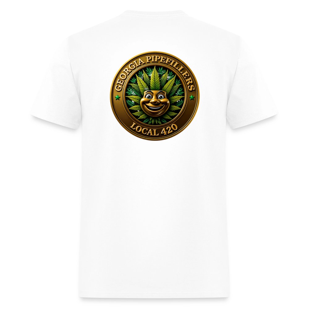 GEORGIA PIPEFILLERS LOCAL 420 F/B DESIGN  Men's T-Shirt - white