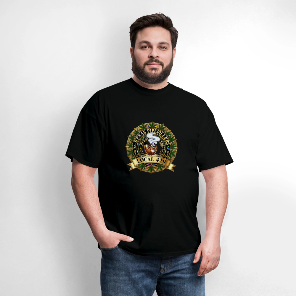 TEXAS PIPEFILLERS LOCAL 420 Men's T-Shirt - black
