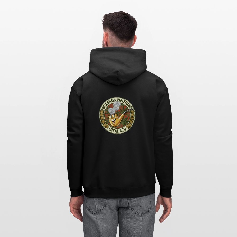 WISCONSIN PIPEFILLERS LOCL 420 F/B DESIGN Men's Hoodie - black