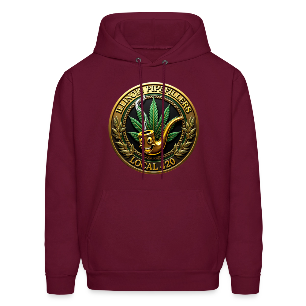 ILLINOIS PIPEFILLERS LOCAL 420 Men's Hoodie - burgundy