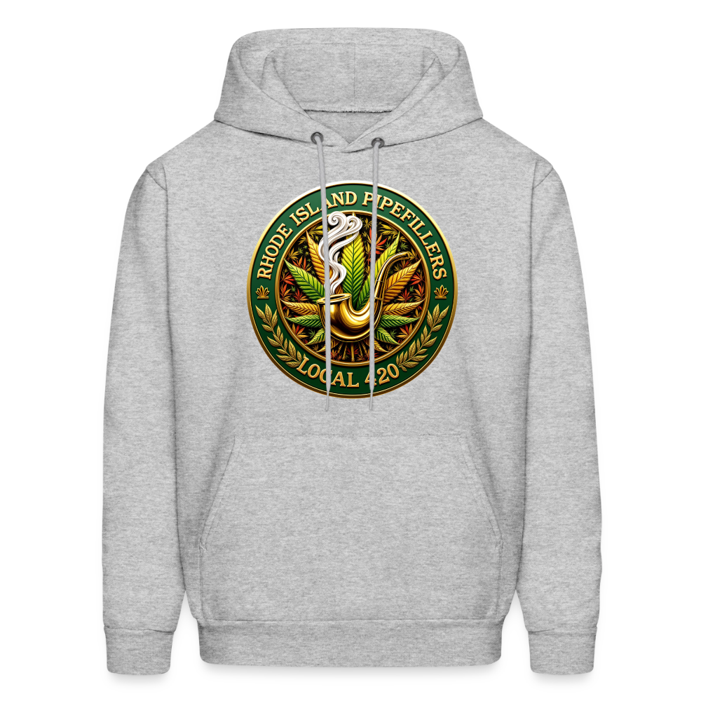 RHODE ISLAND PIPEFILLERS LOCAL 420 F/B DESIGNS Men's Hoodie - heather gray