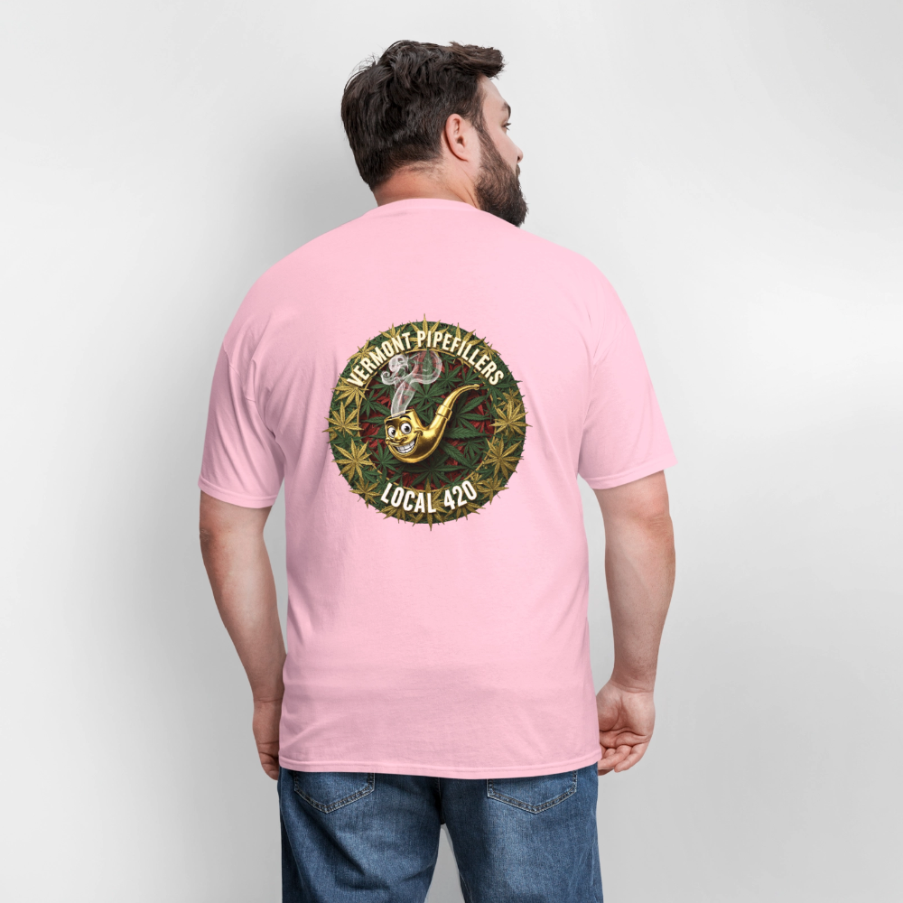 VERMONT PIPEFILLERS LOCAL 420  F/B DESIGN Men's T-Shirt - pink
