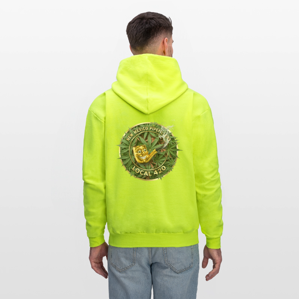 NEW MEXICO PIPEFILLERS LOCAL 420 Men's Hoodie - safety green