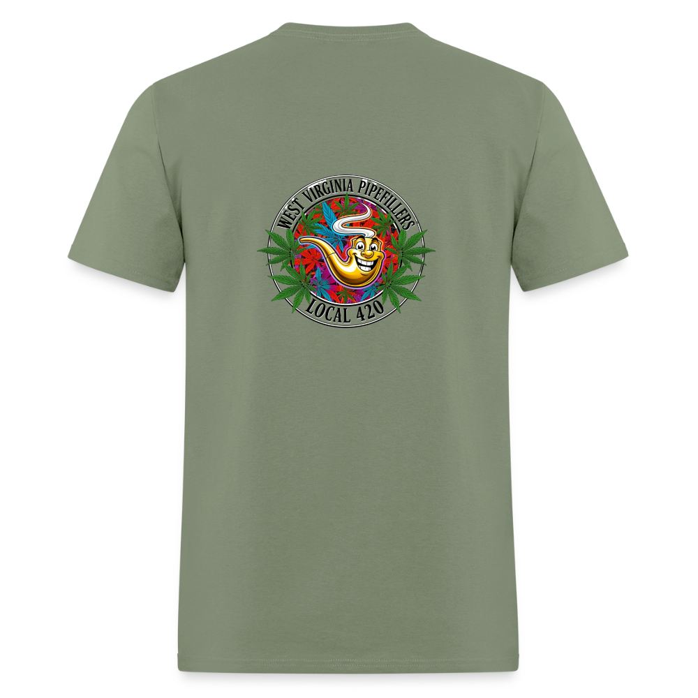 WEST VIRGINIA PIPEFILLERS LOCAL 420 F/B DESIGN Men's T-Shirt - military green