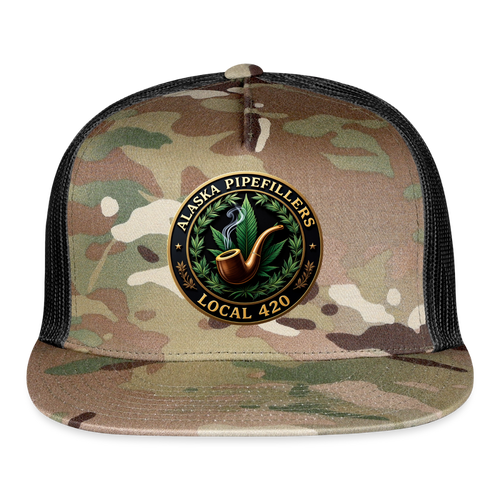 ALASKA PIPEFILLERS LOCAL 420 CAMO Trucker Hat - MultiCam\black