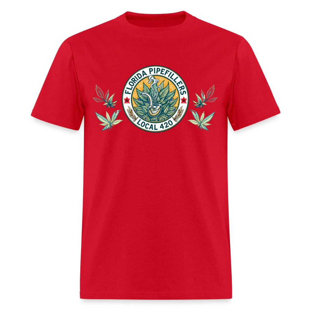 FLORIDA PIPEFILLERS LOCAL 420 F/B DESIGN Men's T-Shirt - red