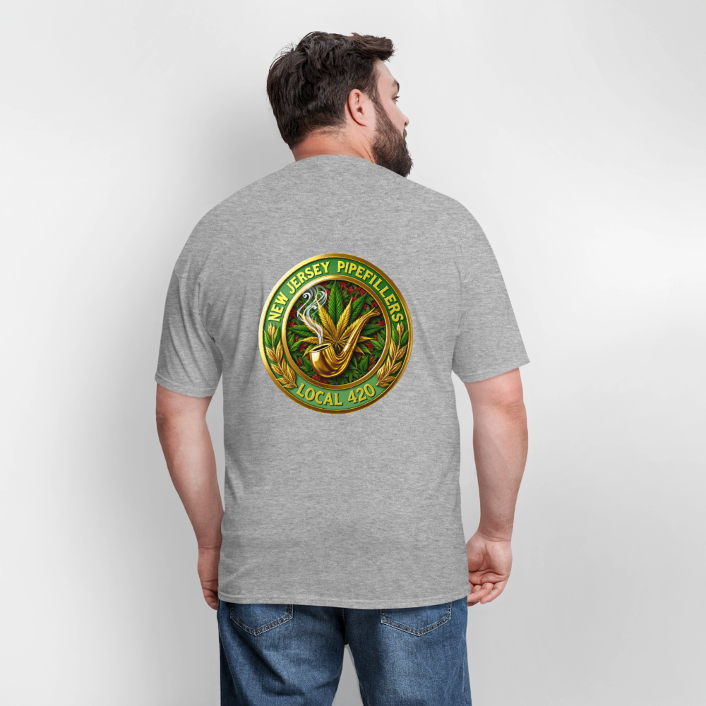 NEW JERSEY PIPEFILLERS LOCAL 420 F/B DESIGN Men's T-Shirt - heather gray