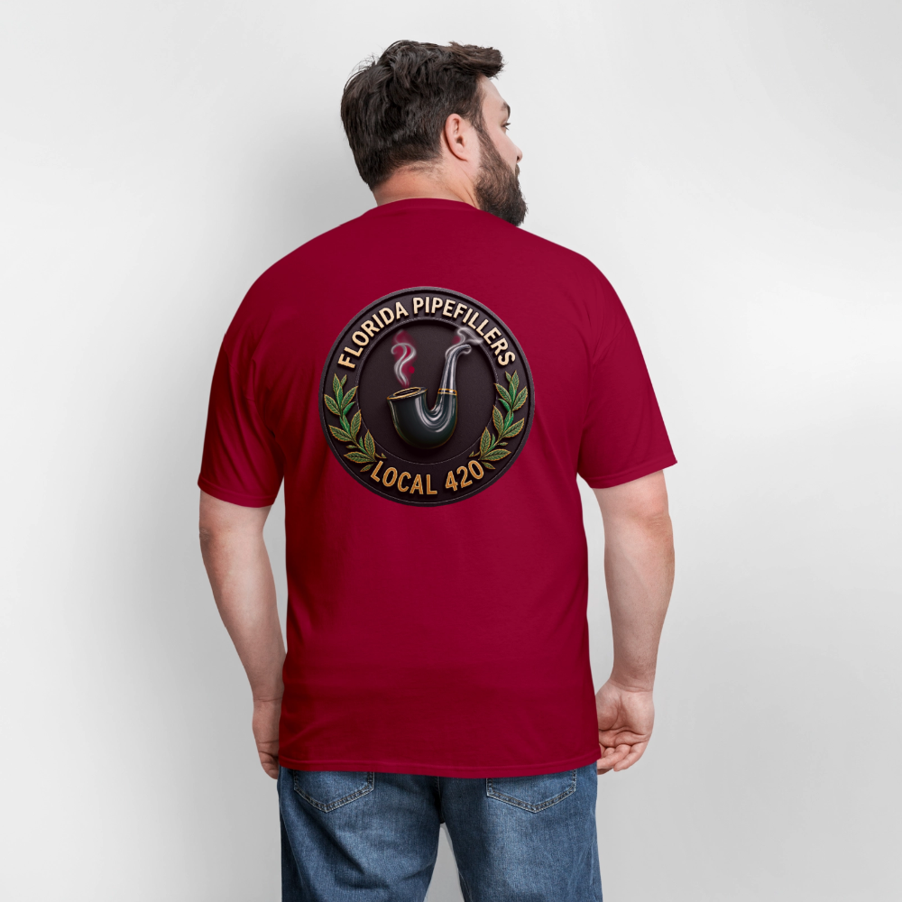 FLORIDA PIPEFILLERS LOCAL 420 F/B DESIGN Men's T-Shirt - true red